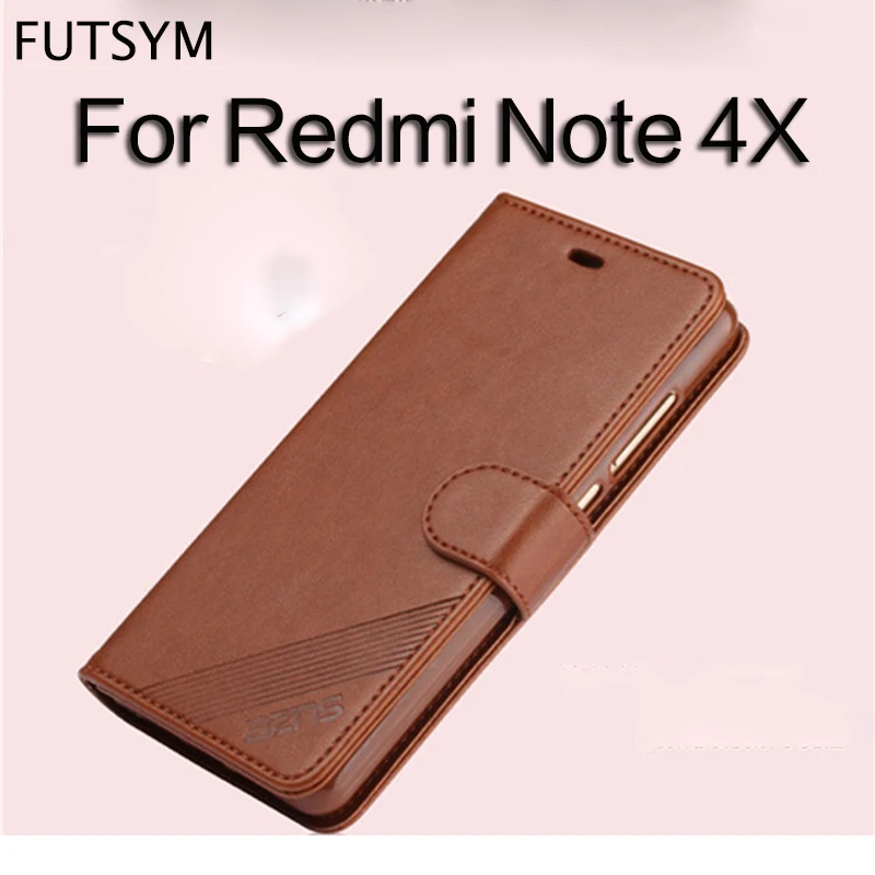 Чехол бумажник с откидной крышкой и держателем для карт Xiaomi Redmi Note 4X 360 Защитный