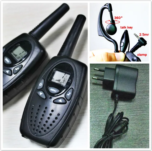 Walkie talkies portable 1 watt pair CB 2 way PMR446 PTT w/121 2