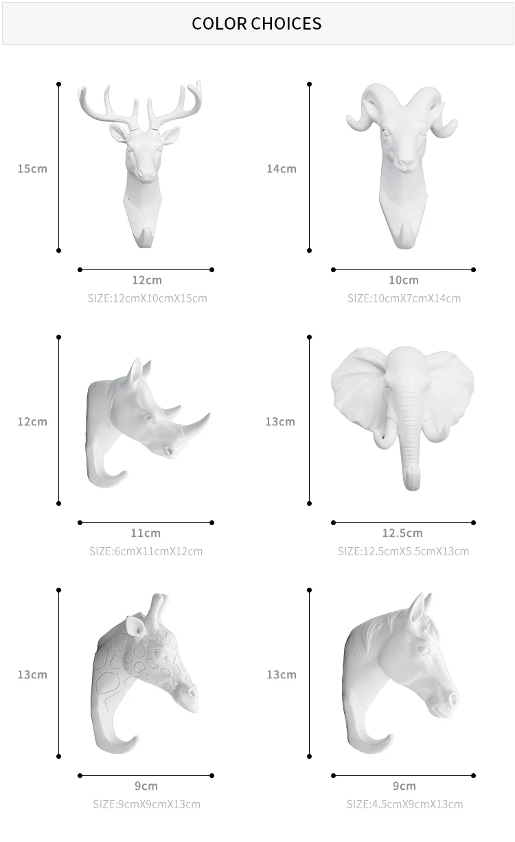 Roogo вешалка для ключей настенный Олень голова комнаты декоративный настенный крючок белый Annimal настенный стеллаж для ПАЛЬТО смола украшения дома аксессуары