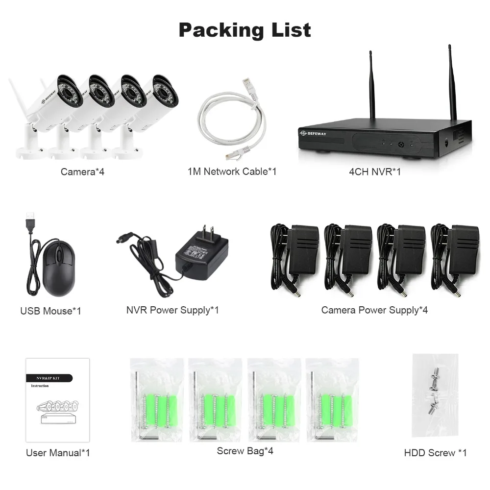 DEFEWAY WiFi-10-4+4