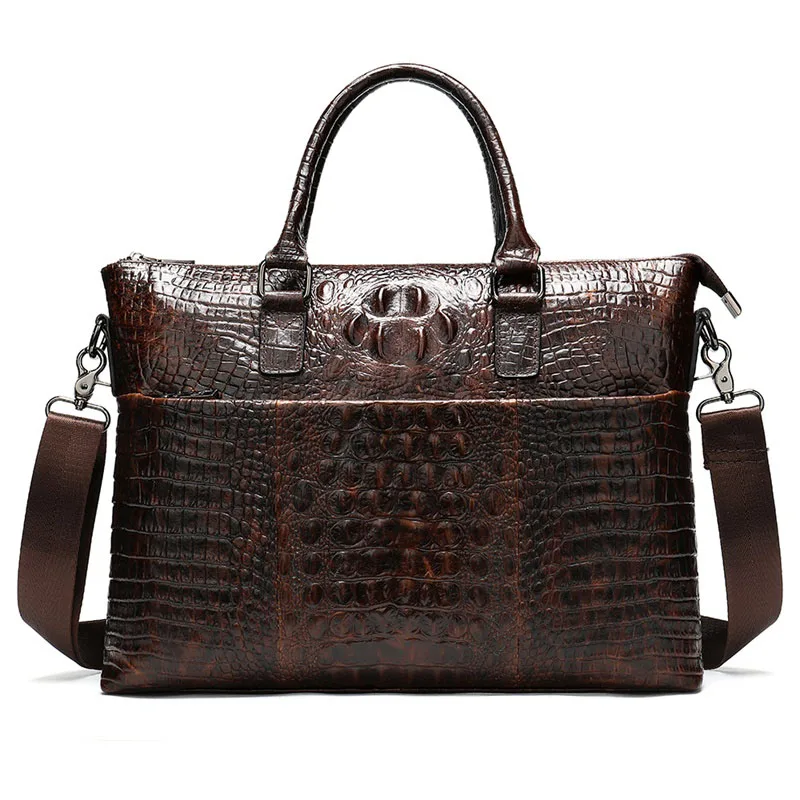 WESTAL, мужской портфель, мужская сумка, натуральная кожа, сумка-мессенджер/Офисные Сумки для мужчин, сумка для ноутбука, кожа, дизайн Croco, Porte Docu, мужская сумка t 8854 - Color: 8854coffee