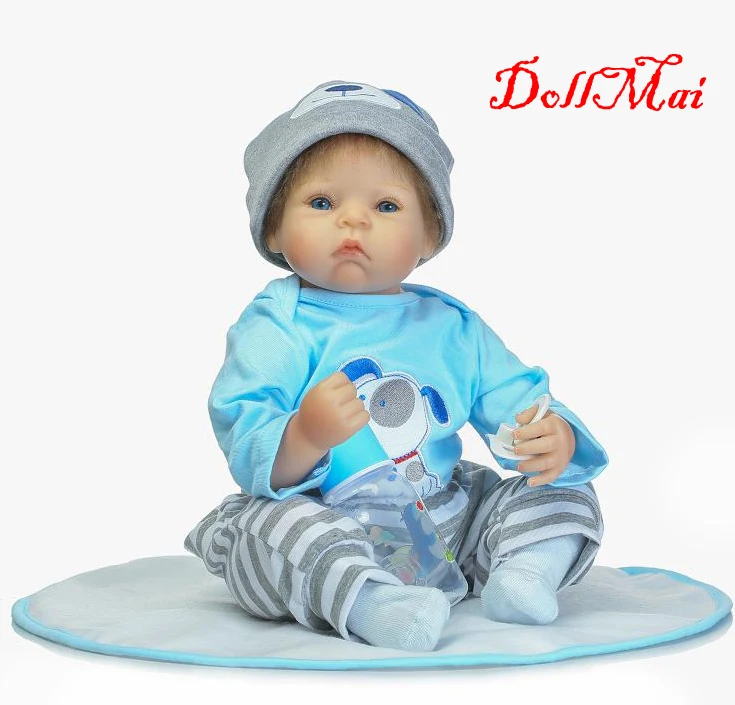 Куклы реборн силиконовые 20 дюймов для мальчиков магнитные куклы с голубыми