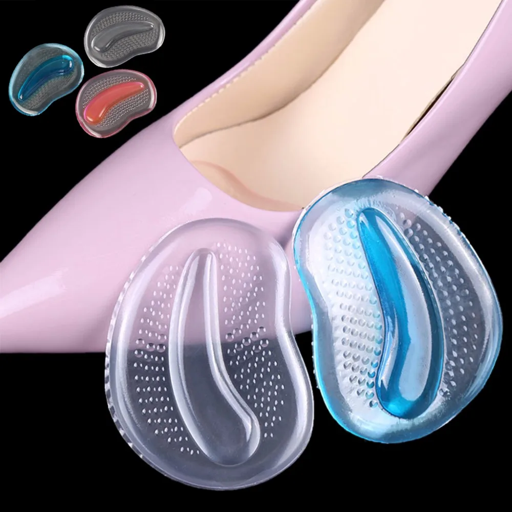 1 Pair Gel Silicone Forefoot Pads Insoles Insert Massager Anti-Slip Pain Relief*
