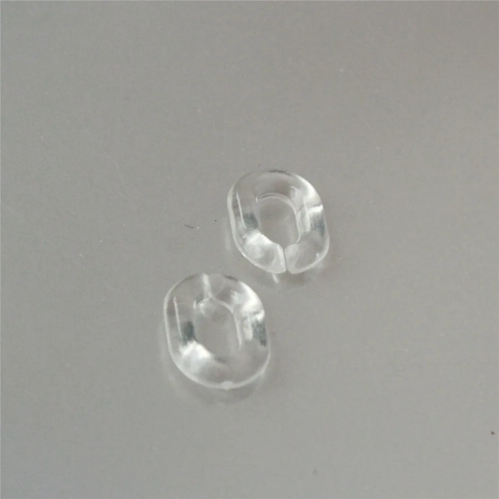 60 шт прозрачные акриловые овальные бусины белого цвета звенья цепи, прозрачные открытые пластиковые звенья цепи ожерелья, Размер 20 мм x 15 мм S2