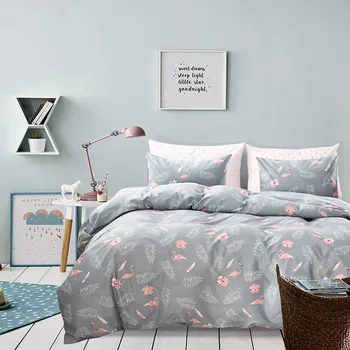 

Puredown Duvet Cover Sets European and American Popular Flamingo Pattern Bedding Set Fashion Bed Double Queen Bed Linens King