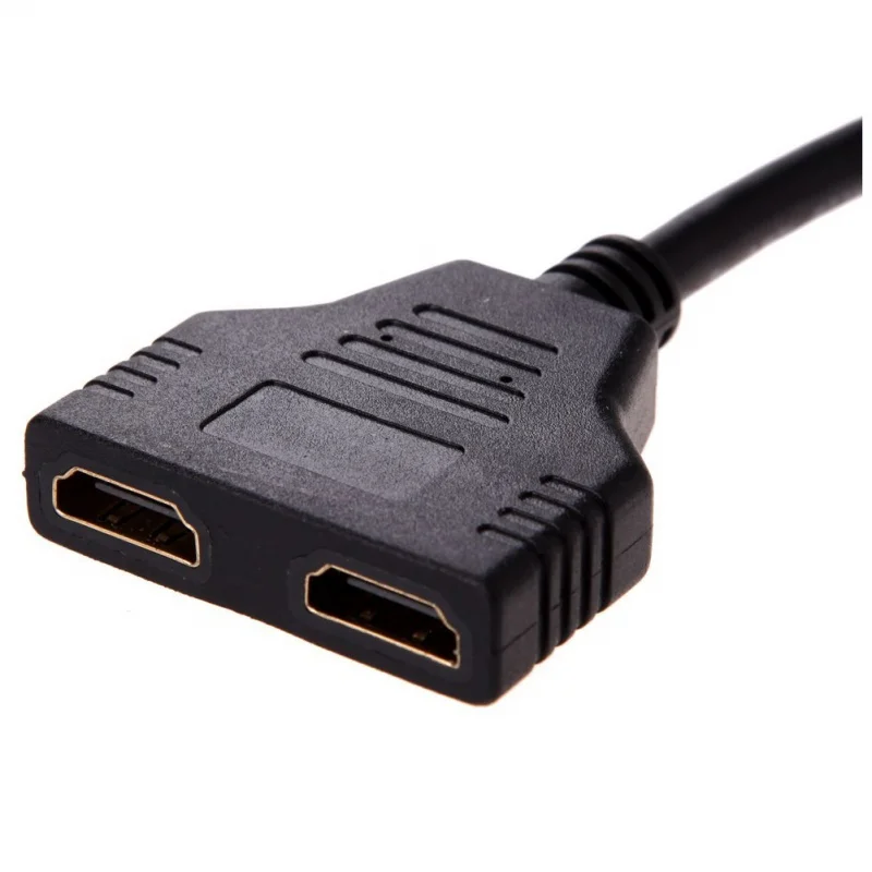 Двойной HDMI папа к Женский адаптер кабель подключения 30 см (черный)|Кабели HDMI| |