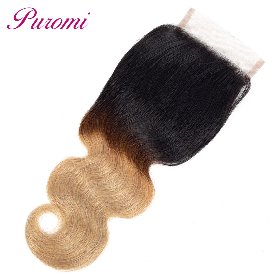 Puromi Hair Ombre Peruvian Body Wave 3 Bundles With Closure Free Part 1b/27 Ombre Human Hair Colored Bundles With Lace Closure Puromi Hair Ombre Peruvian Body Wave 3 Bundles With Closure Free Part 1b/27 Ombre Human Hair Colored Bundles With Lace Closure