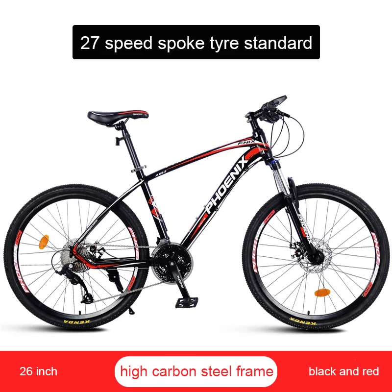 Феникс 26''27. 5'' студенческий внедорожный велосипед горный велосипед 27 скоростей мужской женский стальной велосипед MTB подвеска вилка велосипед - Цвет: type13