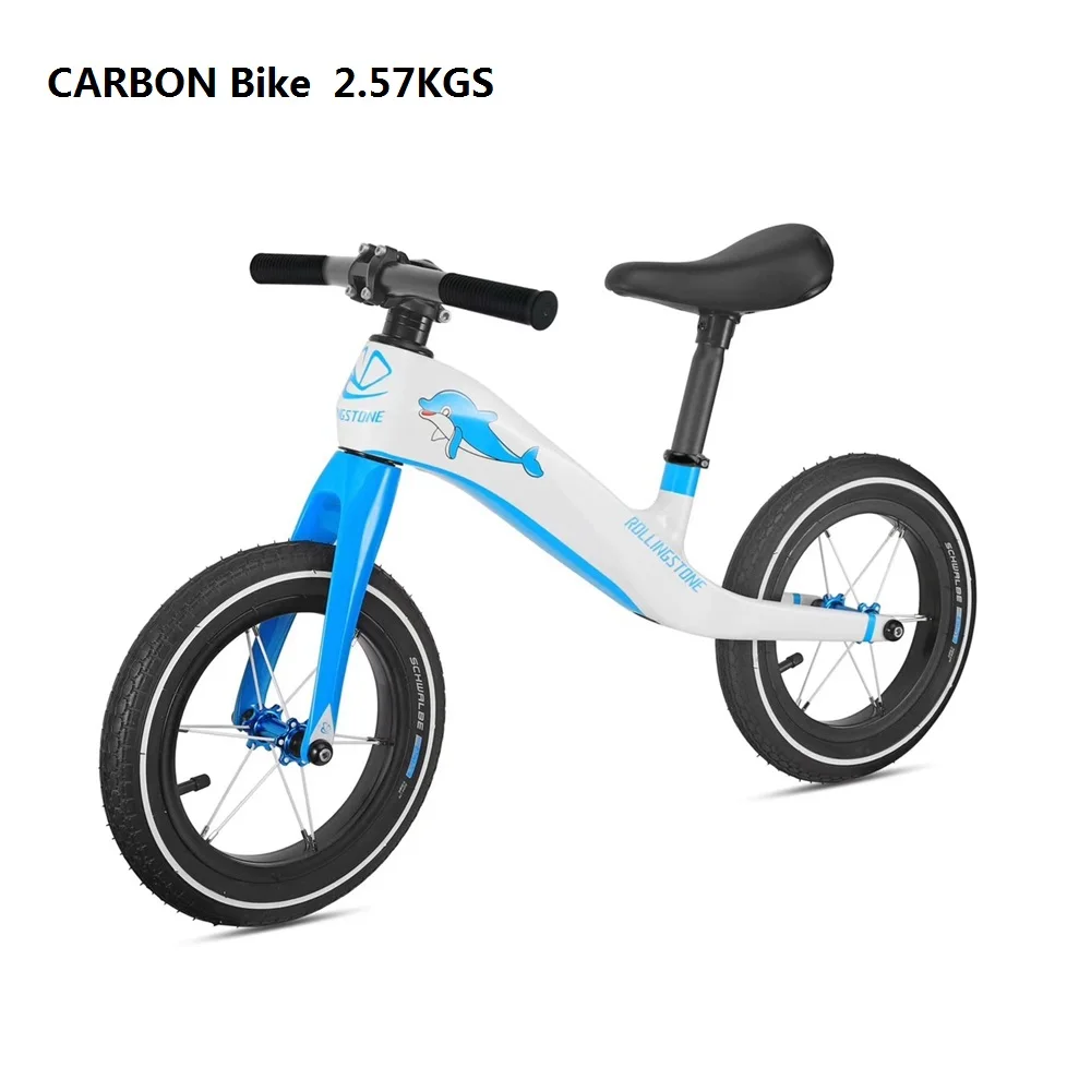 

Rolling Stone Carbon Fiber Children Baby Balance Bike Toddler walk slide bike 12" Carbon ultralight 2.57kgs