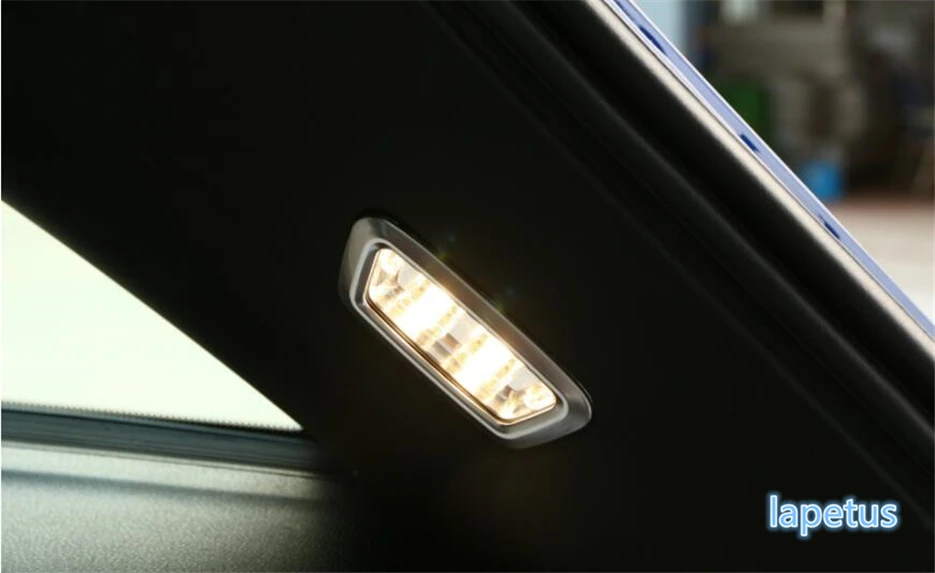 

Lapetus For Mercedes-Benz GLC X253 2016 2017 2018 ABS Pearl Chrome Rear Trunk Reading Lamp Light Switch Button Frame Cover Trim