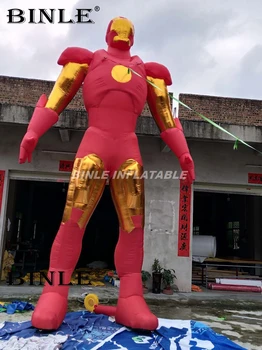 

Hot sale cartoon character giant 6m 20ft inflatable Iron Man inflatable superhero model inflatable red robot for advertising