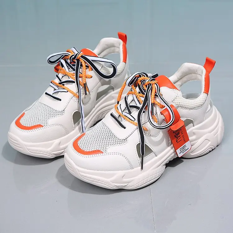 Summer Thick Sole Platform Sandals Woman 2019 Mesh Pu Casual Sandals Breathable Female Chunky Sandal Beach Shoes Summer Thick Sole Platform Sandals Woman 2019 Mesh Pu Casual Sandals Breathable Female Chunky Sandal Beach Shoes