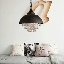 Vintage Led Pendant Laights Lighting Modern Crystal Pendant Lamp Bedroom Hotel Restaurant Decoration Hanging Lamp Luminarie northern europe modern creative luxurious pendant light restaurant livingroom hotel decoration lamp free shipping