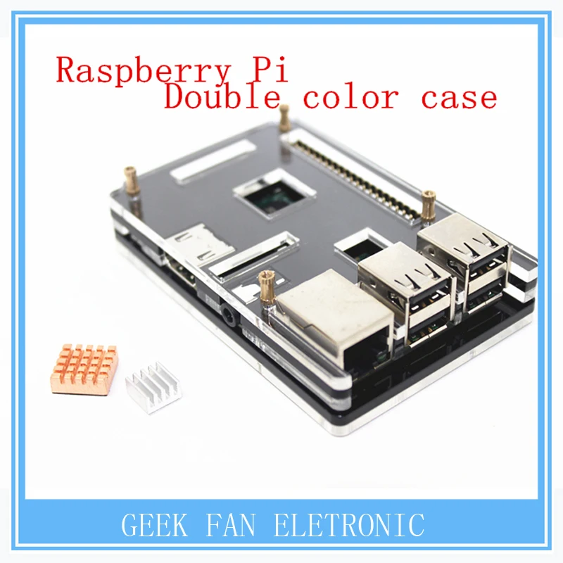 

Latest Raspberry Pi 2 Model B+ B Plus Black Case Cover Shell Enclosure Box Transparent double color