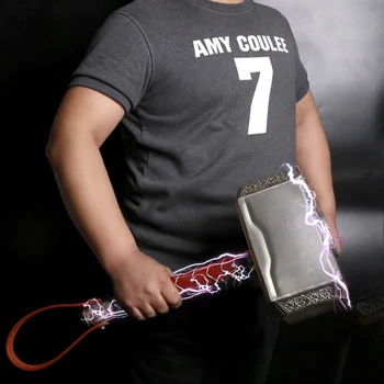 

Thor Hammer Avengers Thor's Hammer Tin plate Cosplay Prop Gift Halloween Fans Collection Drop Ship