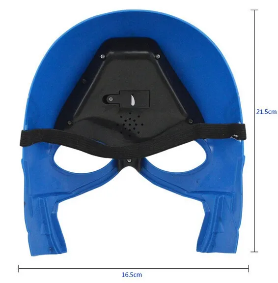 Костюмы светодиодные маски супергерой Бэтмен Человек-паук Капитан Америка Халк маска Железного человека для детей взрослых вечерние Хэллоуин день рождения