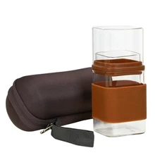 4в1 креативный модный квадратный стеклянный чайный набор с теплоизоляцией быстрый чайник заварка на чашку Портативный Дорожная сумка наружная чайная посуда