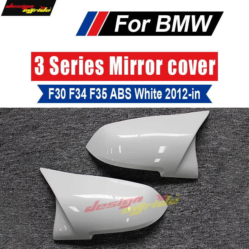 

For BMW F30 F34 F35 Rear View Mirror Covers ABS Pure White F30 F35 320i 325i 328i 330i 335d 340i Rear View Mirror Covers 2012-in