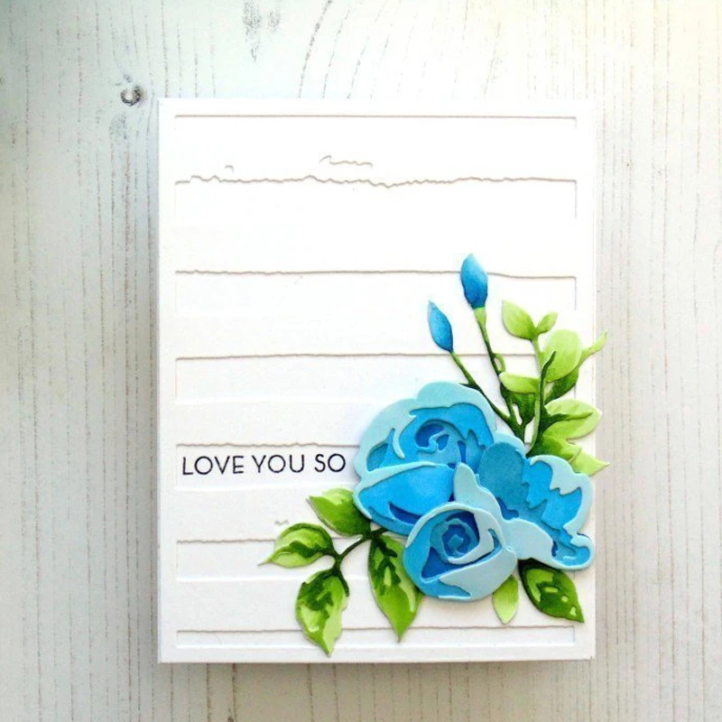 

3D Multi-Layerd Roses and Leaves Metal Cutting Dies Stencil for DIY Scrapbooking Album Embossing Paper Cards Decorative Crafts