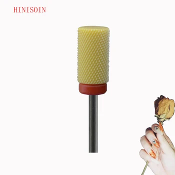 

Yellow ceramic-5pcs- Nail Bit Ceramic Foot Bit grinding head
