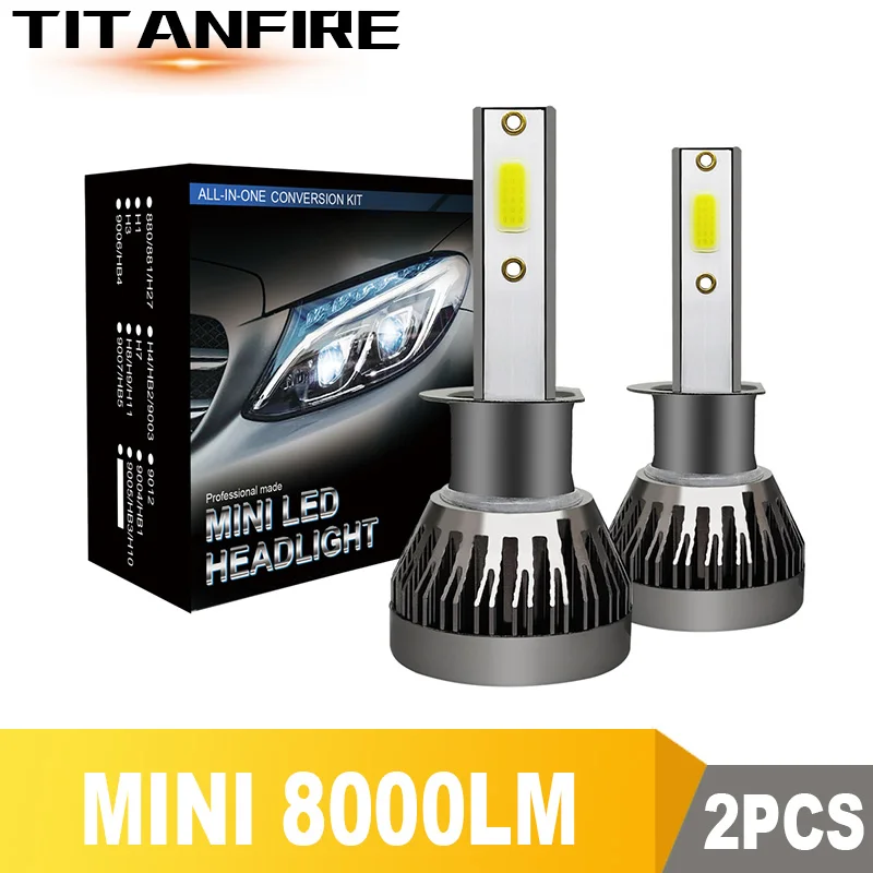 

TF30 2X Car headlight Mini Lamp H7 LED Bulbs H1 LED H7 H8 H11 Headlamps 9005 HB3 9006 HB4 For Auto 12V LED Lamp 36W 8000LM