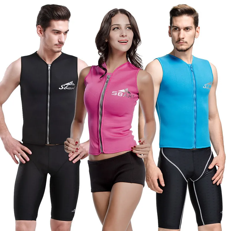 

SBART 1PC 3mm Wetsuit Neoprene Jacket Vest Womens/Mens Diving Suit Swimwear Sailing Surfing Clothes Freediving Rash Guard DCO