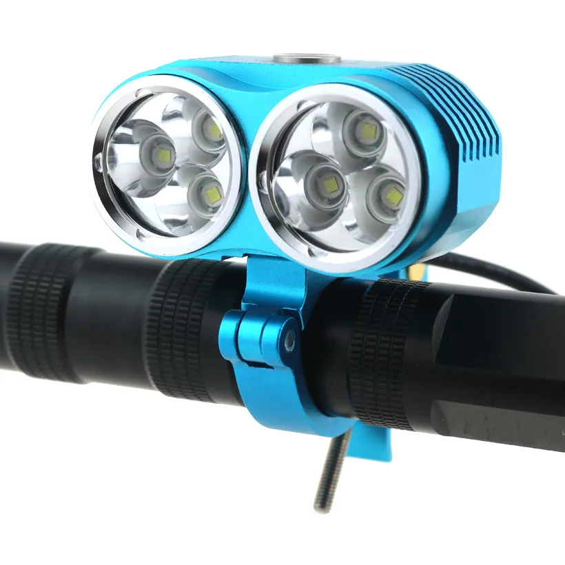 Sale Bicycle Light 8000 Lumens 6T6 6xCREE XM-L T6 LED Bike Frame Light With Aluminum Metal Clips Mount Holder Cycling Flashlight 0