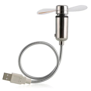 

SOONHUA High Quality Mini Portable USB LED Clock Fan Flexible Desktop Fan Decktop PC Cooling Cooler Adjustable Time USB Fan