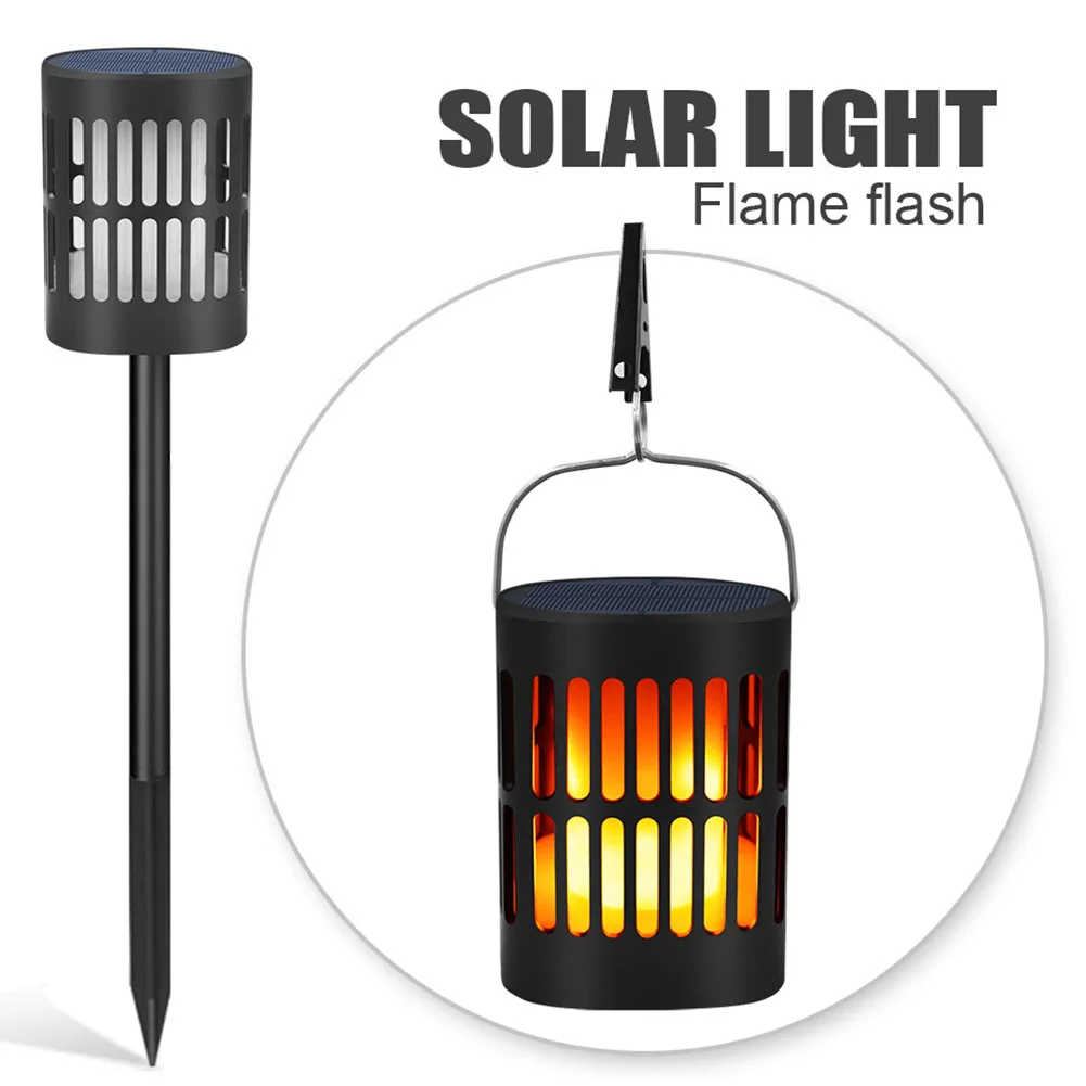 

Solar Lights Flicking Flame Outdoor Solar Lantern Lamp Light Solar Powered LED Waterproof Lawn Light for Garden Yard Pathway