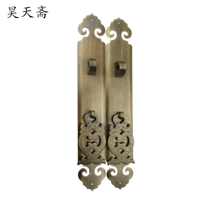 

[Haotian vegetarian] antique cupboard door bookcase door handle copper door handle HTC-2