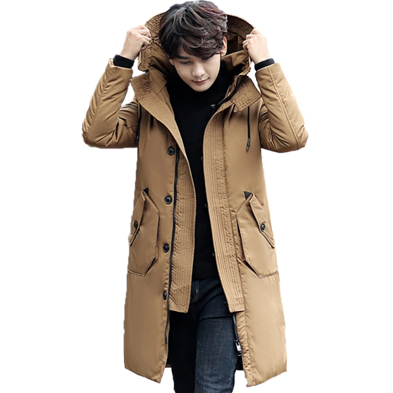 Inverno Hommes Masculina Jaquetas navy Homme Neige Haute Veste Marque Vêtements Cottonparkas Black Blue Porter 601 khaki Qualité Hiver Manteaux Long fvmYy6gIb7