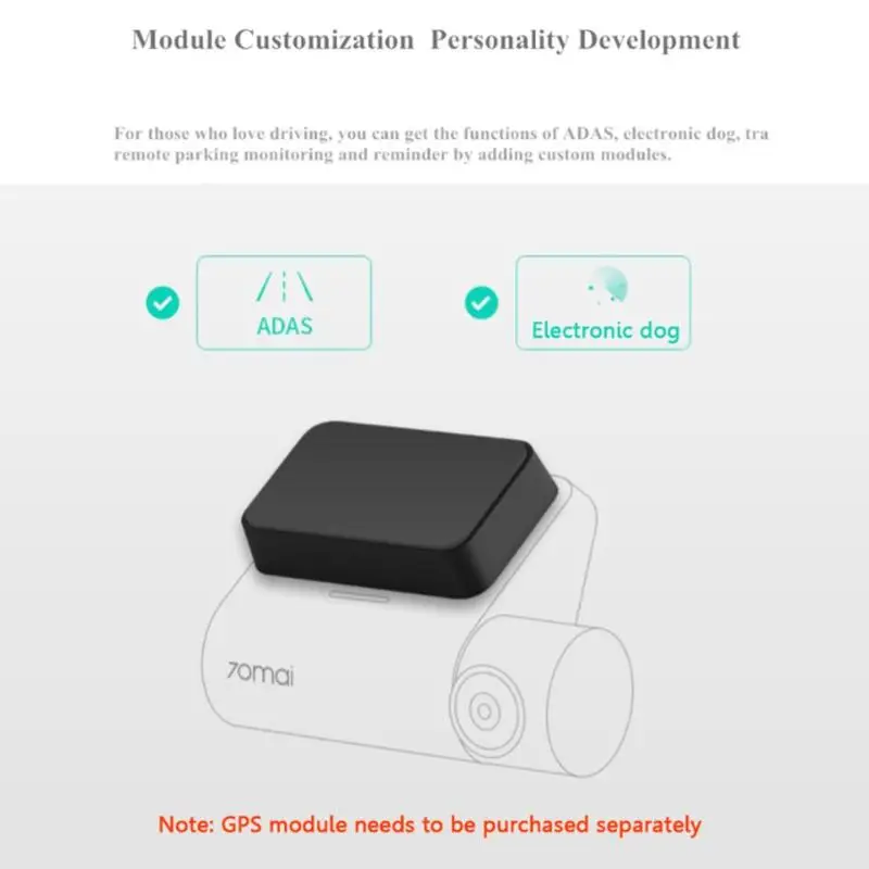 Видеорегистратор Xiaomi 70mai 1944P GPS ADAS голосовое управление 24 часа ночное видение Wi