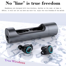 Bluetooth 5,0 наушники и кнопка отпечатка пальца зарядка Спортивные Беспроводные наушники музыкальные наушники для iPhone7 8 samsung huawei