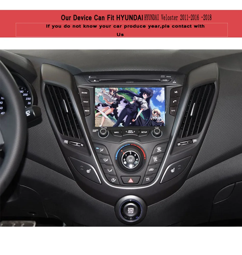 Top android 9.0 4G+64G still cool Car video dvd Player music audio internet unit for Hyundai Veloster 2011+ 1