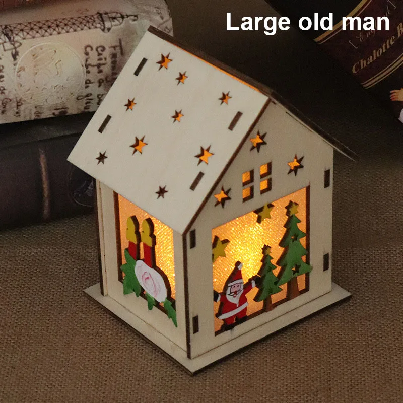 Светодиодный светильник для рождественской елки с изображением дома Санта Клауса, подвесной светильник, рождественский подарок, Декор для дома, SKD88 - Цвет: Large old man