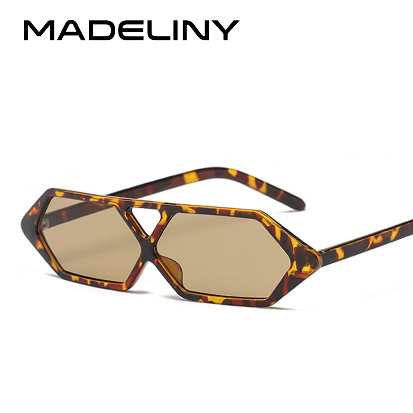

MADELINY NEW Fashion Irregular Polygon Women Sunglasses Brand Design 2018 Vintage Cat Eye Sun Glasses Luxury Eyewear MA109