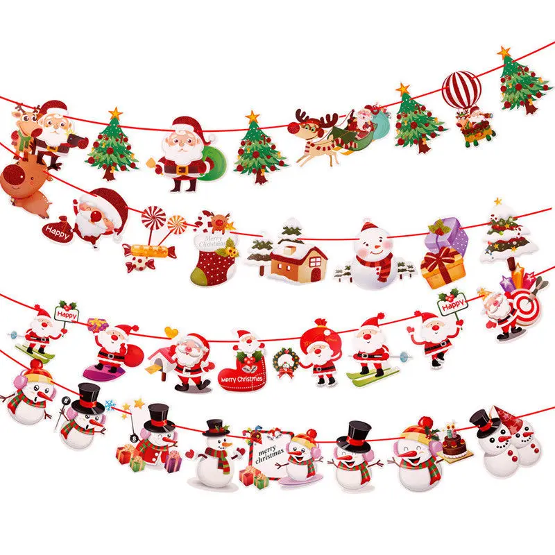 Christmas Banner Wall Hangings Christmas Ornaments Pendant Xmas