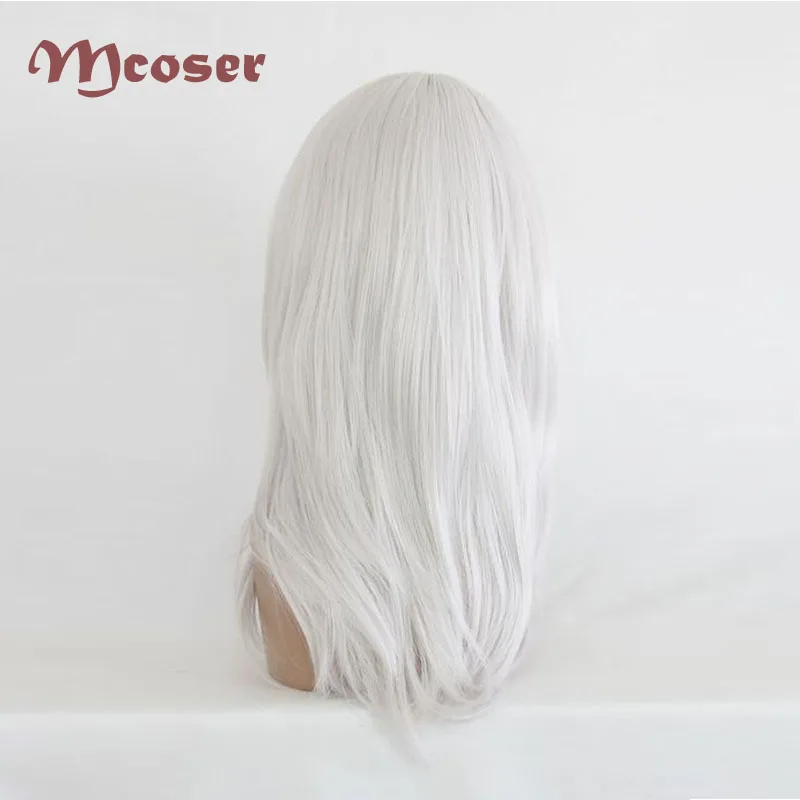 Синтетические волнистые волосы MCOSER 55 см средний серебристый белый красный 4