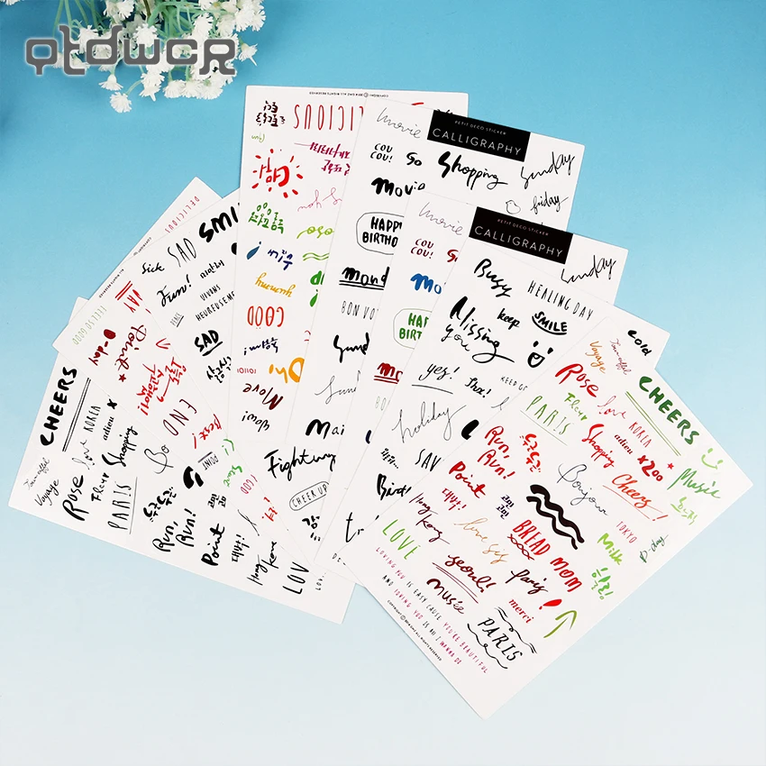 8 шт. наклейки на английском языке|diary stickers|diary decoration stickersdiary kawaii |