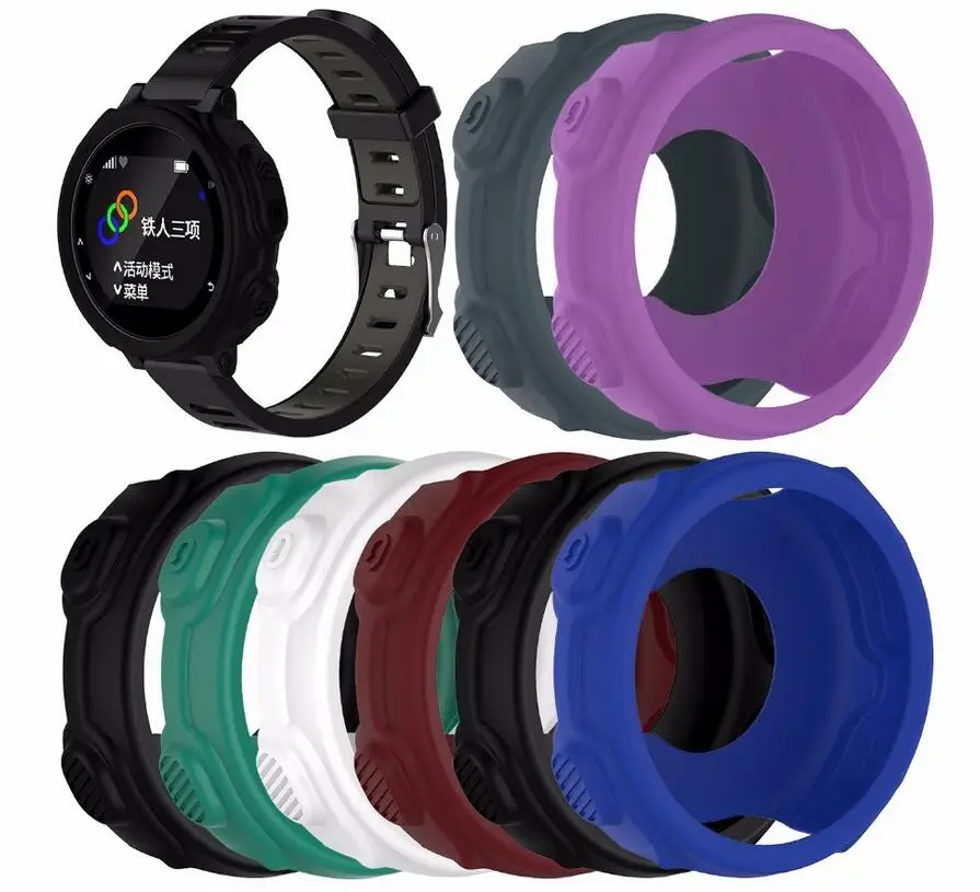 

100pcs NEW High-quality Silicone Wristband Bracelet Protector Case Cover for Garmin Forerunner 235 / 735XT GPS Watch Shell