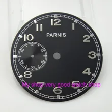 38,9 мм черный циферблат подходит для 6497-1/6497-2/st3600 циферблат часов Серебристые знаки 09a