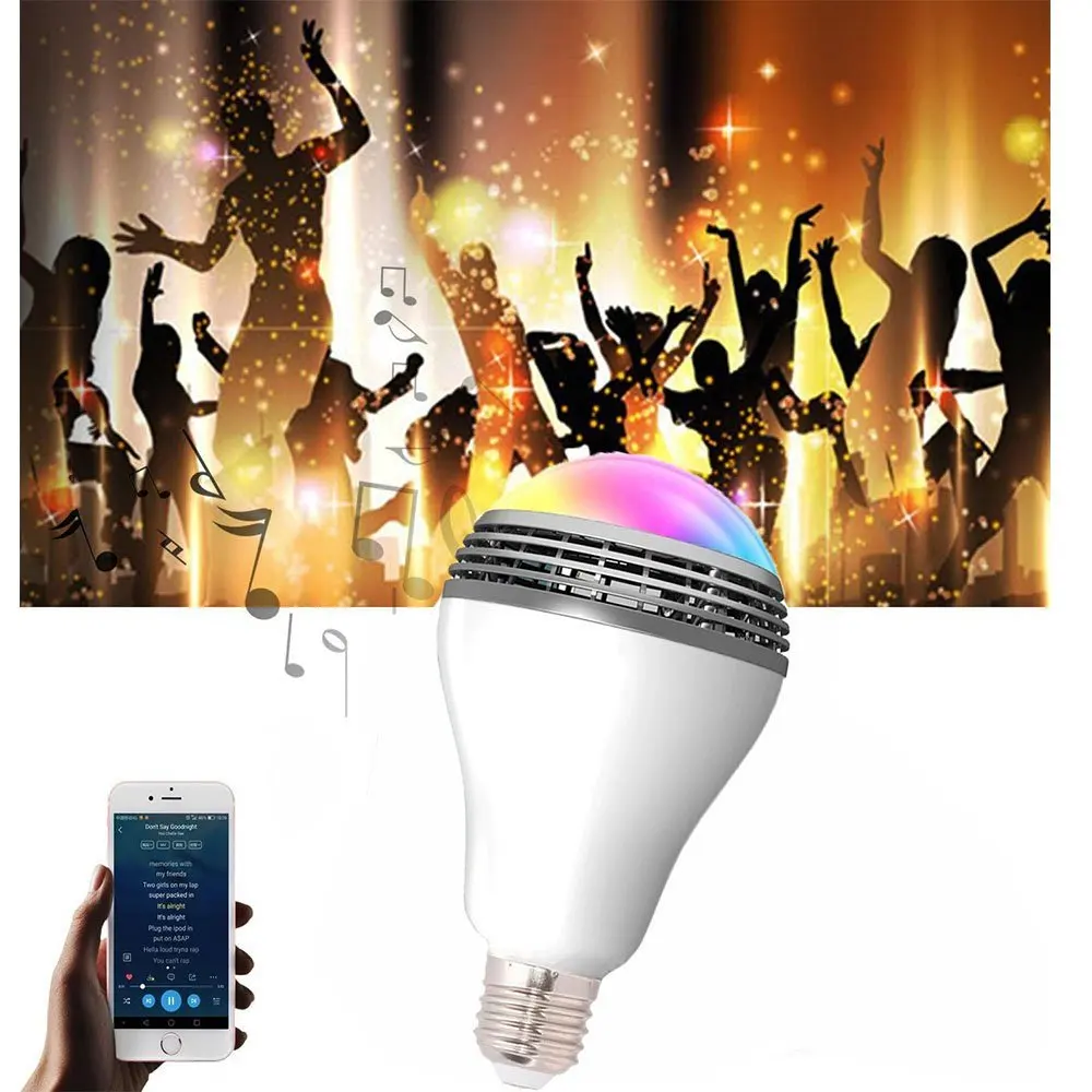 Умная RGB лампа с поддержкой Bluetooth 4 0 и регулировкой яркости E27|Портативные колонки|