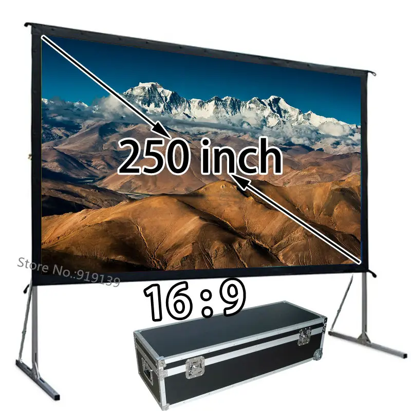 Экран для проектора 16x9 HD экран 250 дюймов формат с алюминиевой подставкой быстрое