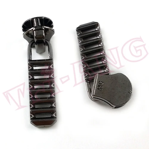 black for metal zip 20 шт./партия, покрытие даже Лестница Форма 5# металлические ползунки для молнии для одежды/багажа/сумки - Цвет: black for metal zip