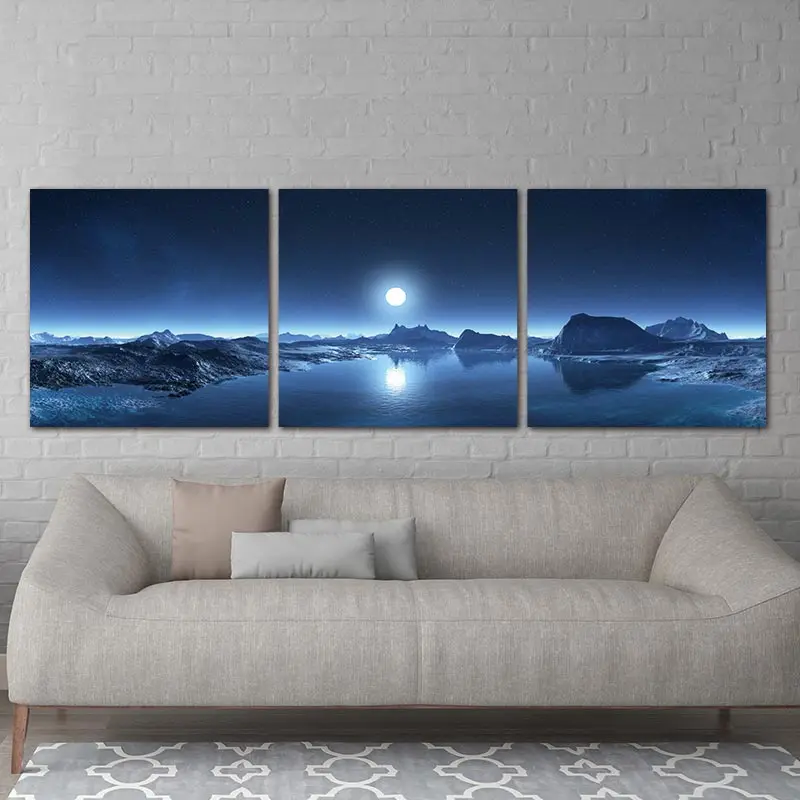 5-Panels-Modular-Picture-Canvas-Painting-Mountain-Lake-Moon-Nature-Landscape-Wall-Art-For-Living-Room (3)