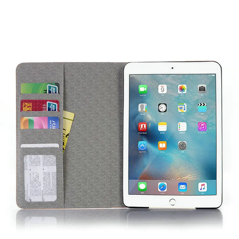 Для Apple Ipad Mini 1 2 3 4 5 Чехол Премиум карта узор окрашенный защитный кожаный флип-чехол подставка смарт-чехол Сумка PC Shell