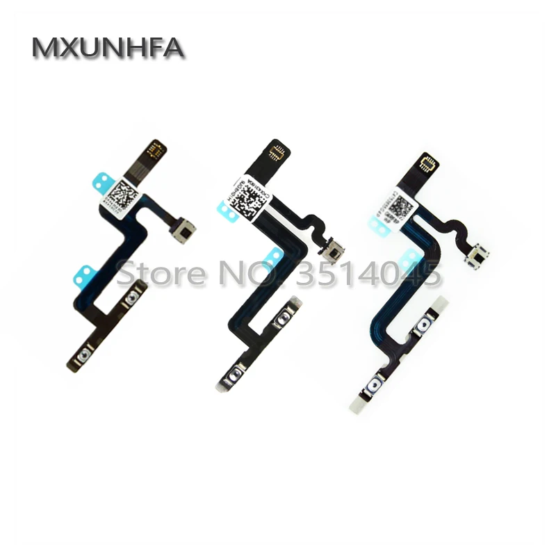 

New Silent Mute Control Volume Button Switch Flex Cable for iPhone 6 6S Plus X XS Max side pad Ribbon with metal Replacement