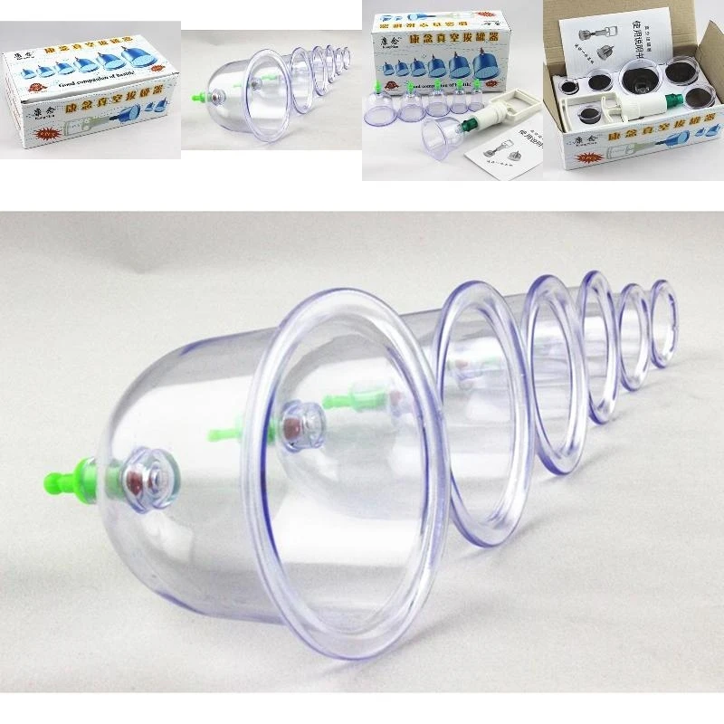 Китайская медицинская Вакуумная присоска профессиональный вакуум Банки, всасывание устройство электростатического терапия массажер для тела комплект Лечебный массаж комплект 7 шт./компл