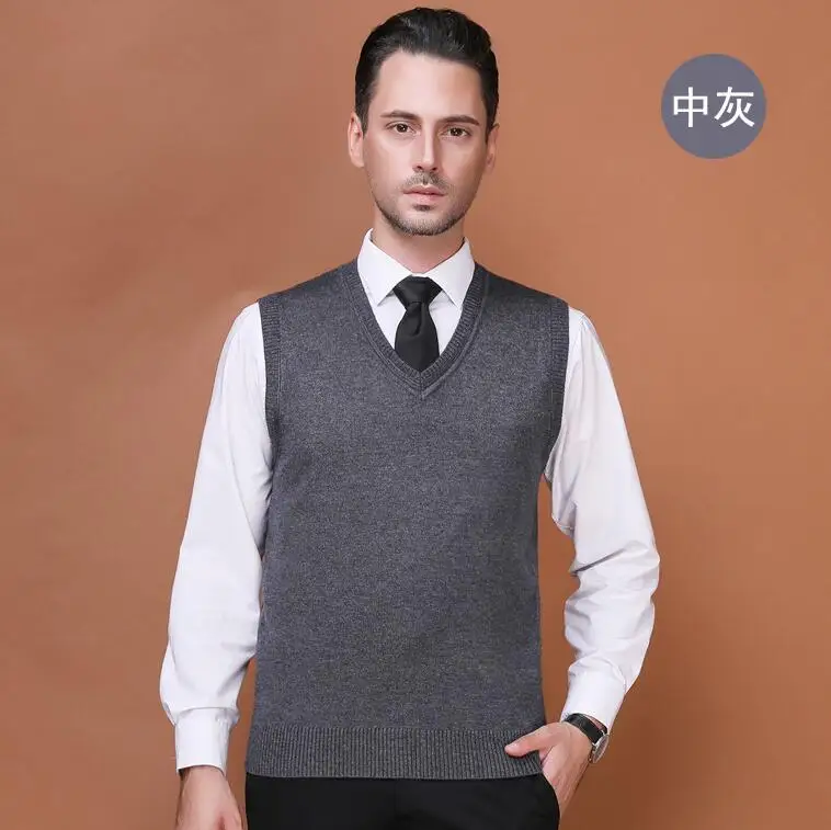 Men's Sweater Autumn Fashion Brand Casual Sweater Pullover Sleeveless Basic Knit Vest Casual Mens Sweaters Striped Plus Size 3XL
