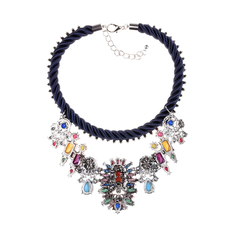 JERPVT новые женские модные роскошные свадебные украшения хрустальное ожерелье для женщин со стразами эффектное ожерелье s